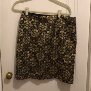 JMcLaughlin black and gold skirt size 12